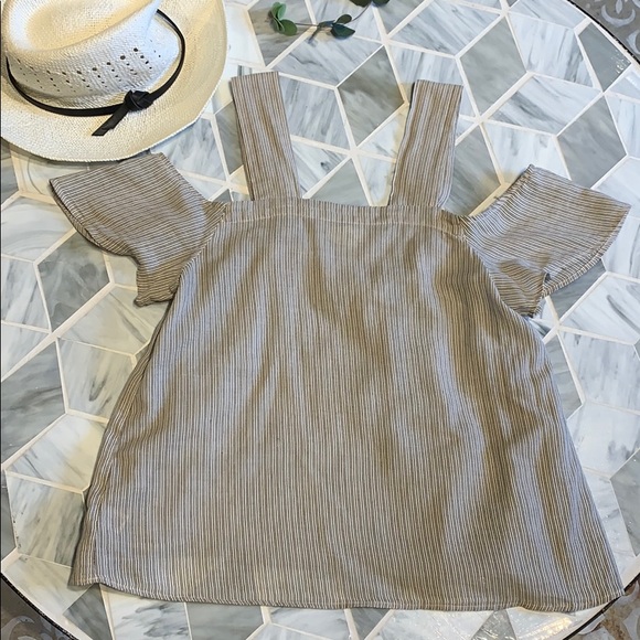 Lou & Grey Striped Off-the-shoulder Tank - Picture 2 of 4